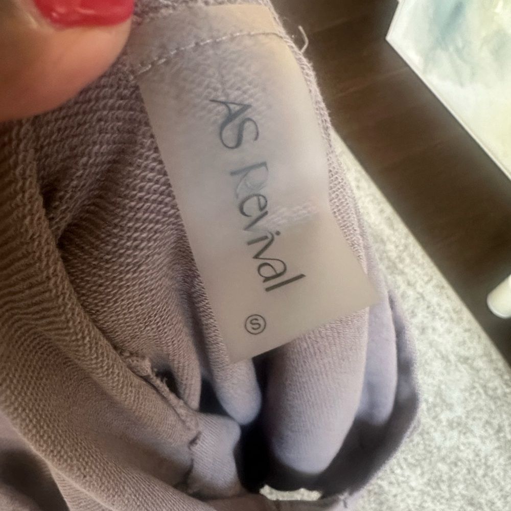 AS Revival Mauve Hooded Oversized Sweatshirt S - Picture 6 of 7